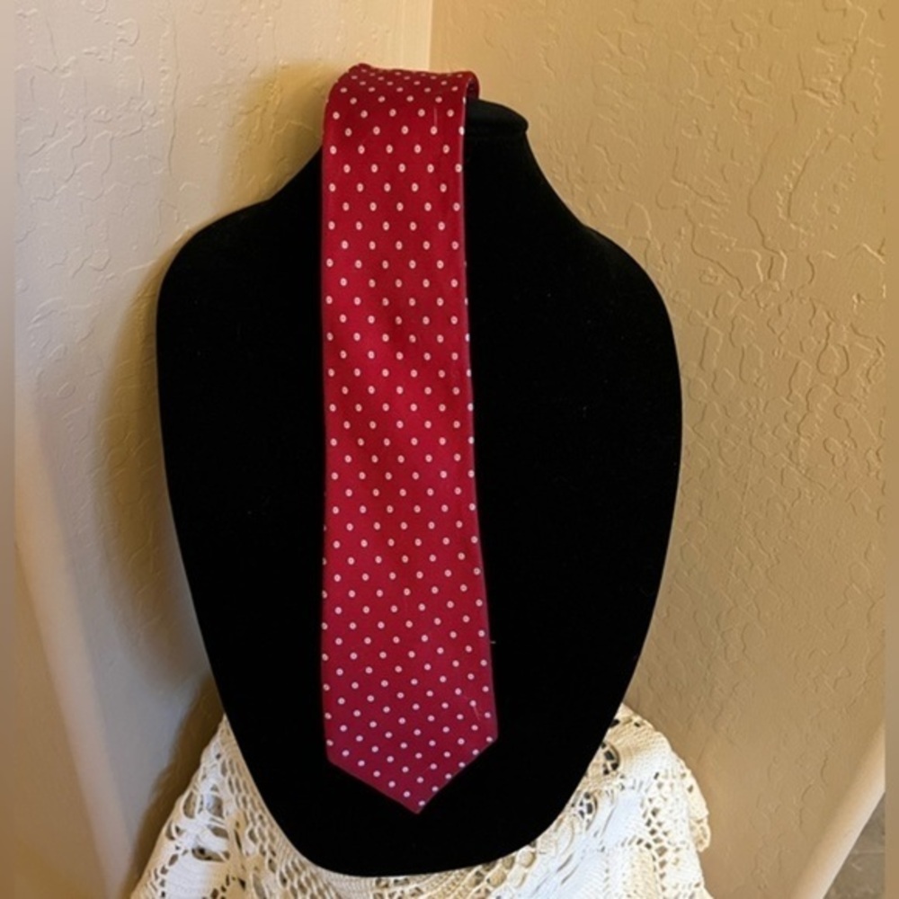 Jos A Banks Red Polka Dot Executive Tie